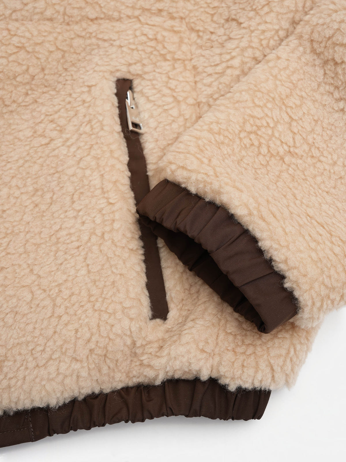 Ami paris Fleecejacke aus Wollmischung für Herren Beige/Braun