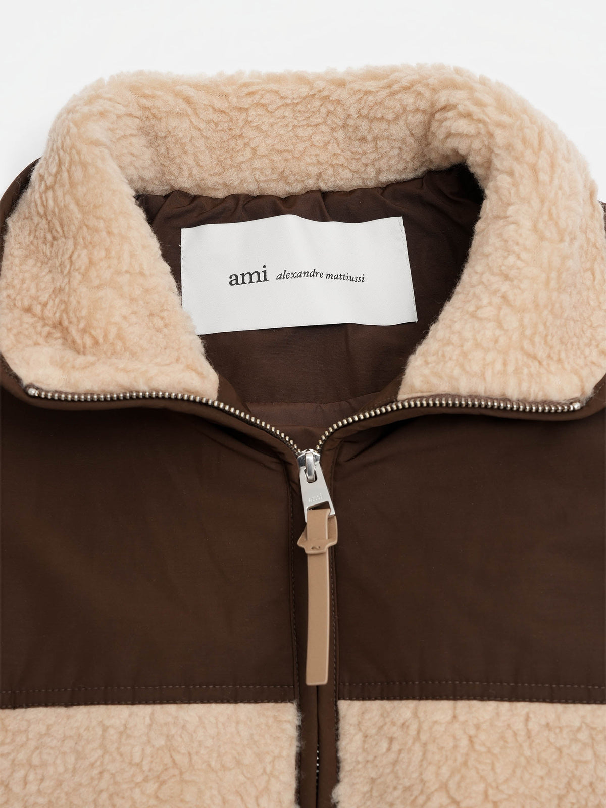 Ami paris Fleecejacke aus Wollmischung für Herren Beige/Braun