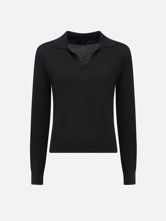 Dondup – Polopullover aus Kaschmir-Mix für Damen Schwarz - Black