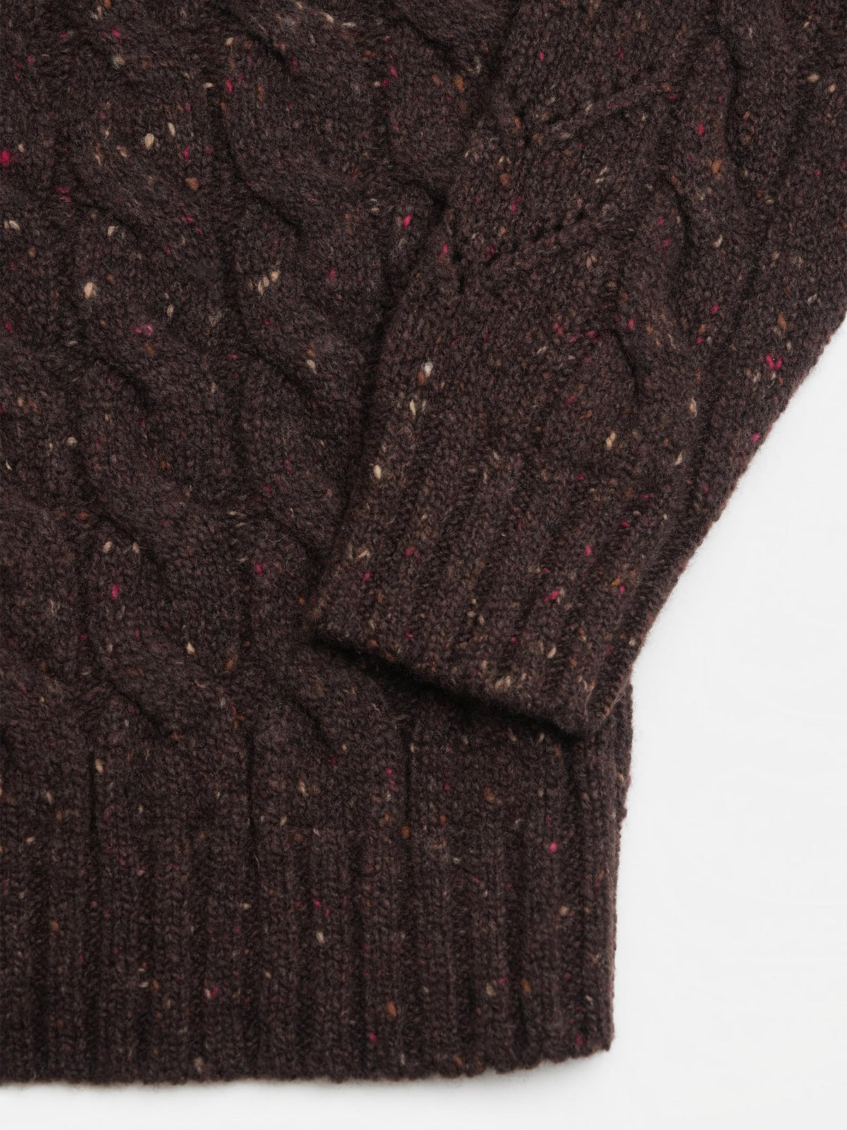 Max mara Rollkragenpullover mit Zopfmuster für Damen Dunkelbraun
