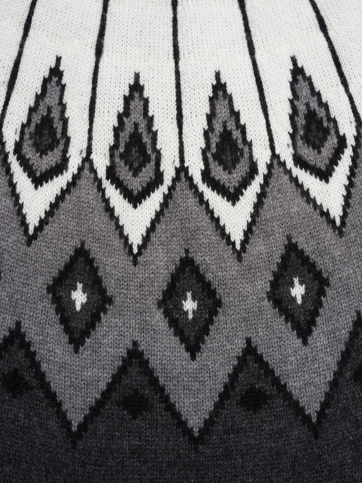 Loulou de saison Pullover Hans aus Kaschmir für Damen Grau/Weiß