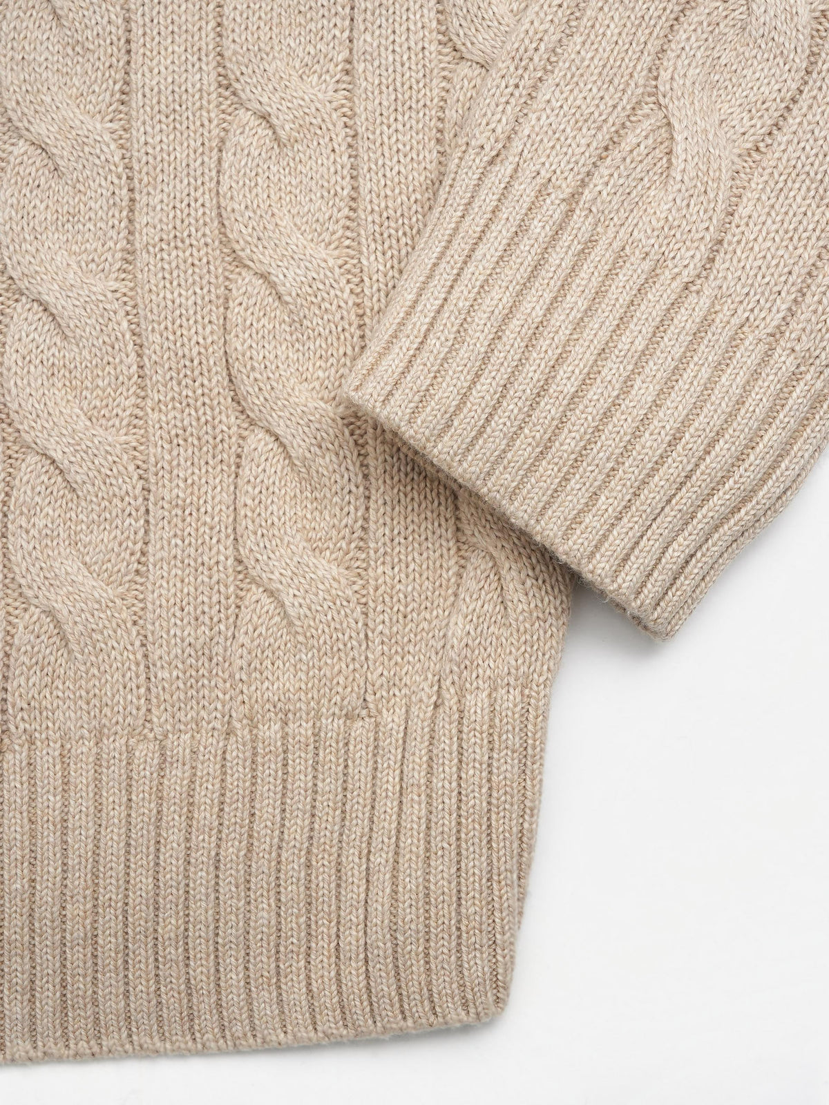 Polo ralph lauren Baumwoll-Pullover mit Zopfmuster für Herren Hellbeige