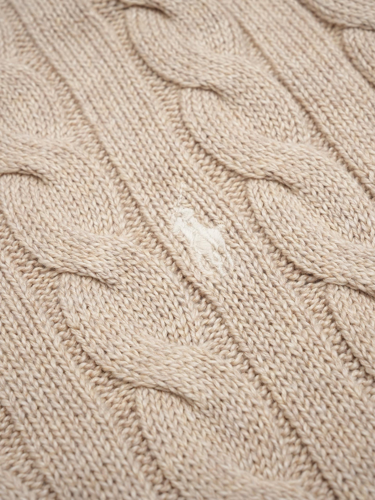 Polo ralph lauren Baumwoll-Pullover mit Zopfmuster für Herren Hellbeige