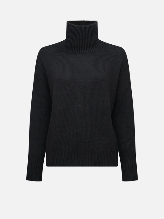 LISA YANG - Heidi Rollkragenpullover für Damen in Schwarz - Black