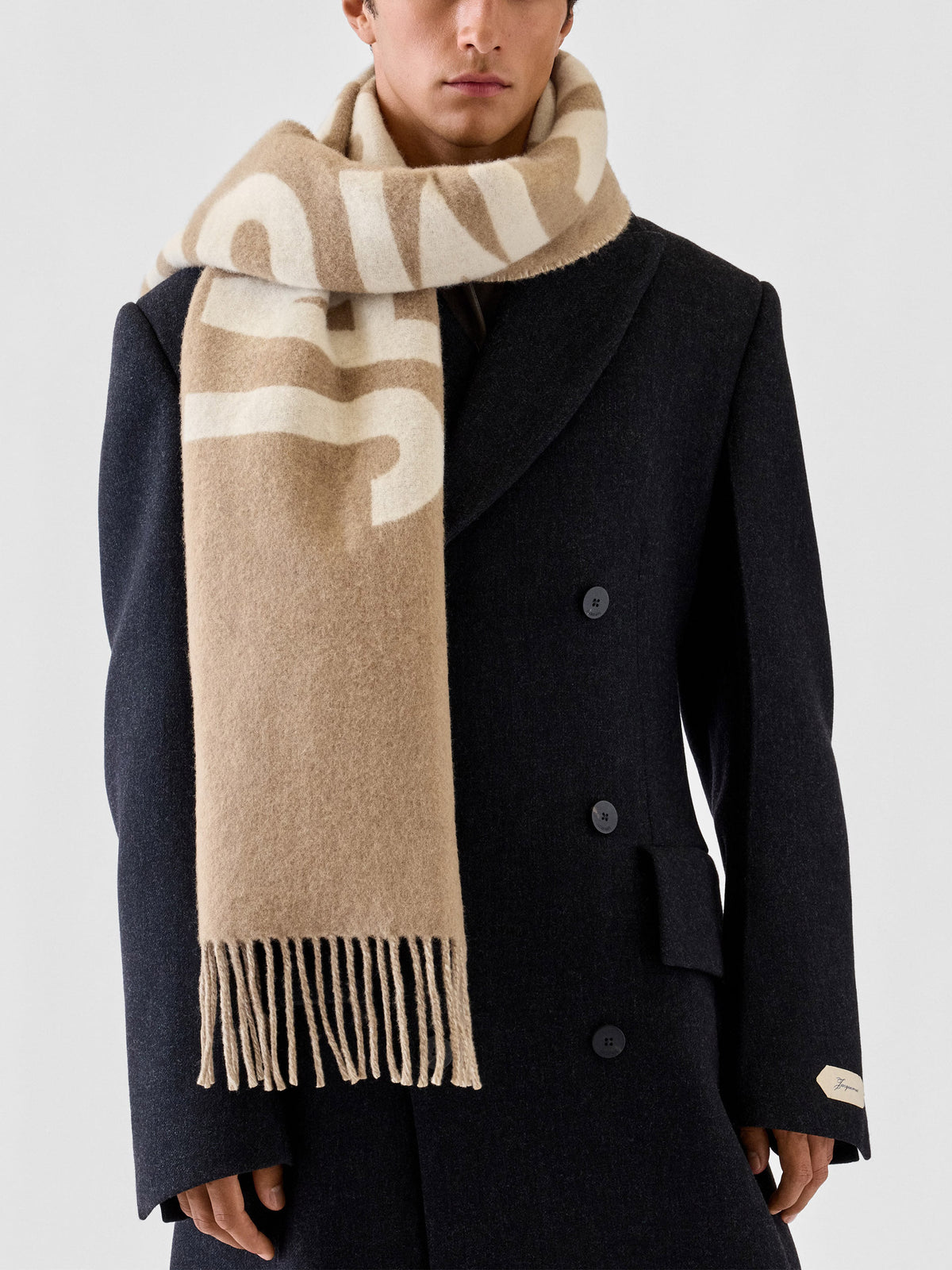 Jacquemus – Schal Jacquemus aus Wolle mit Logo Beige