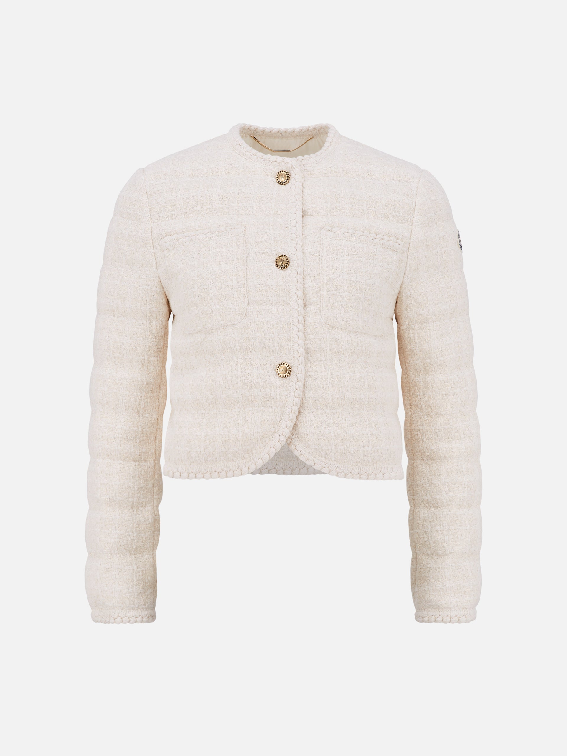 MONCLER - Eliadi Daunenjacke aus Tweed Off-White