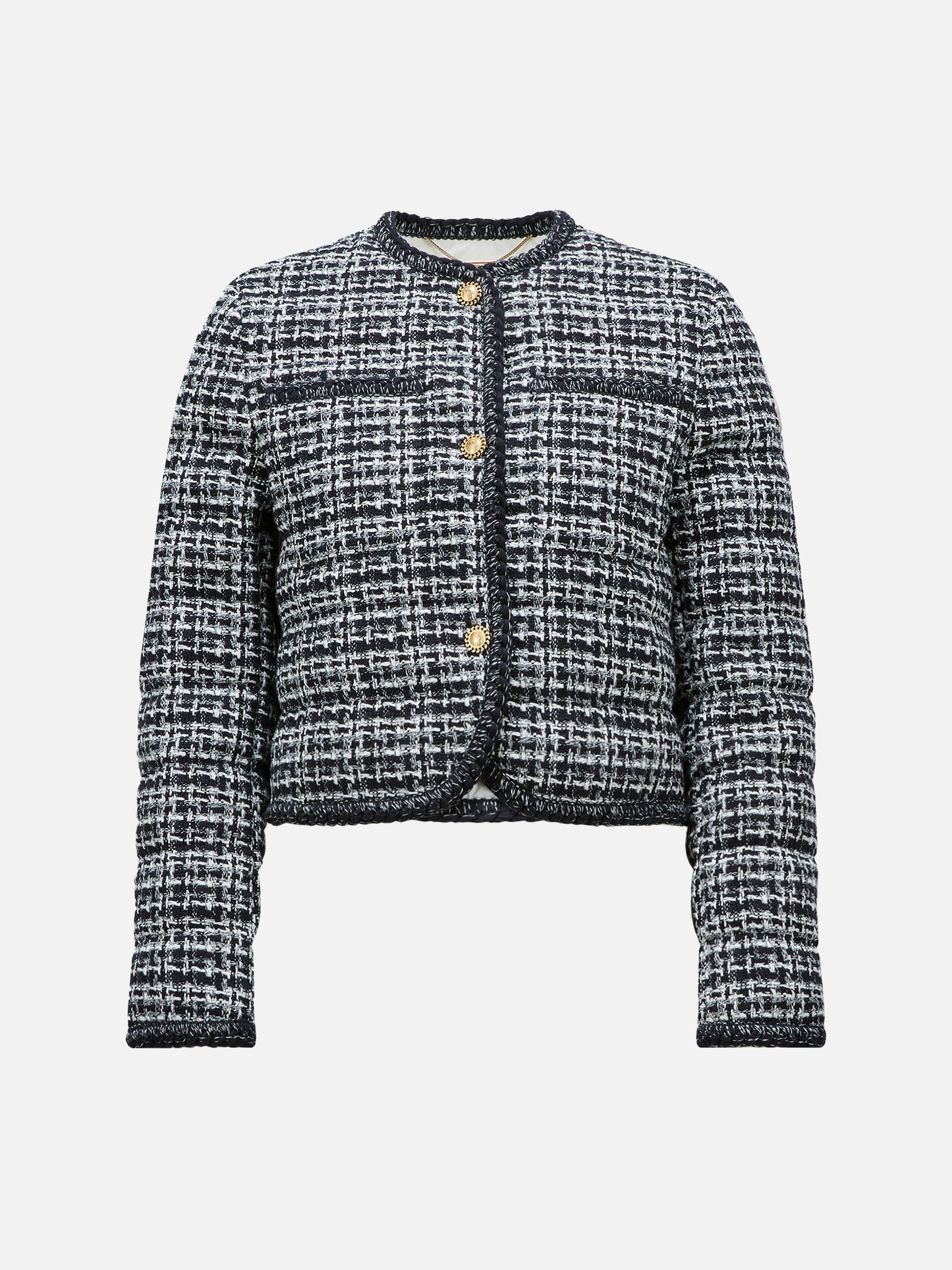 MONCLER - Eliadi Daunenjacke aus Tweed Dunkelblau – Dark blue