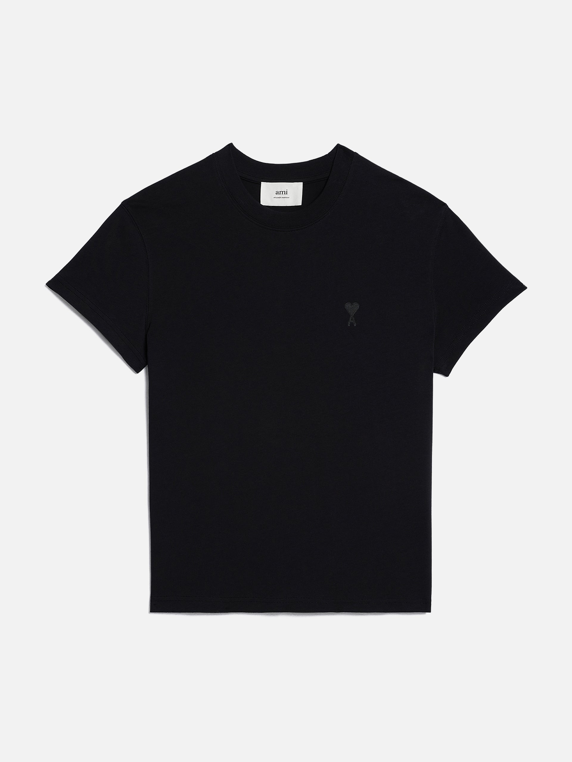 AMI PARIS - Ami De Coeur T-Shirt Regular-Fit Schwarz – Black