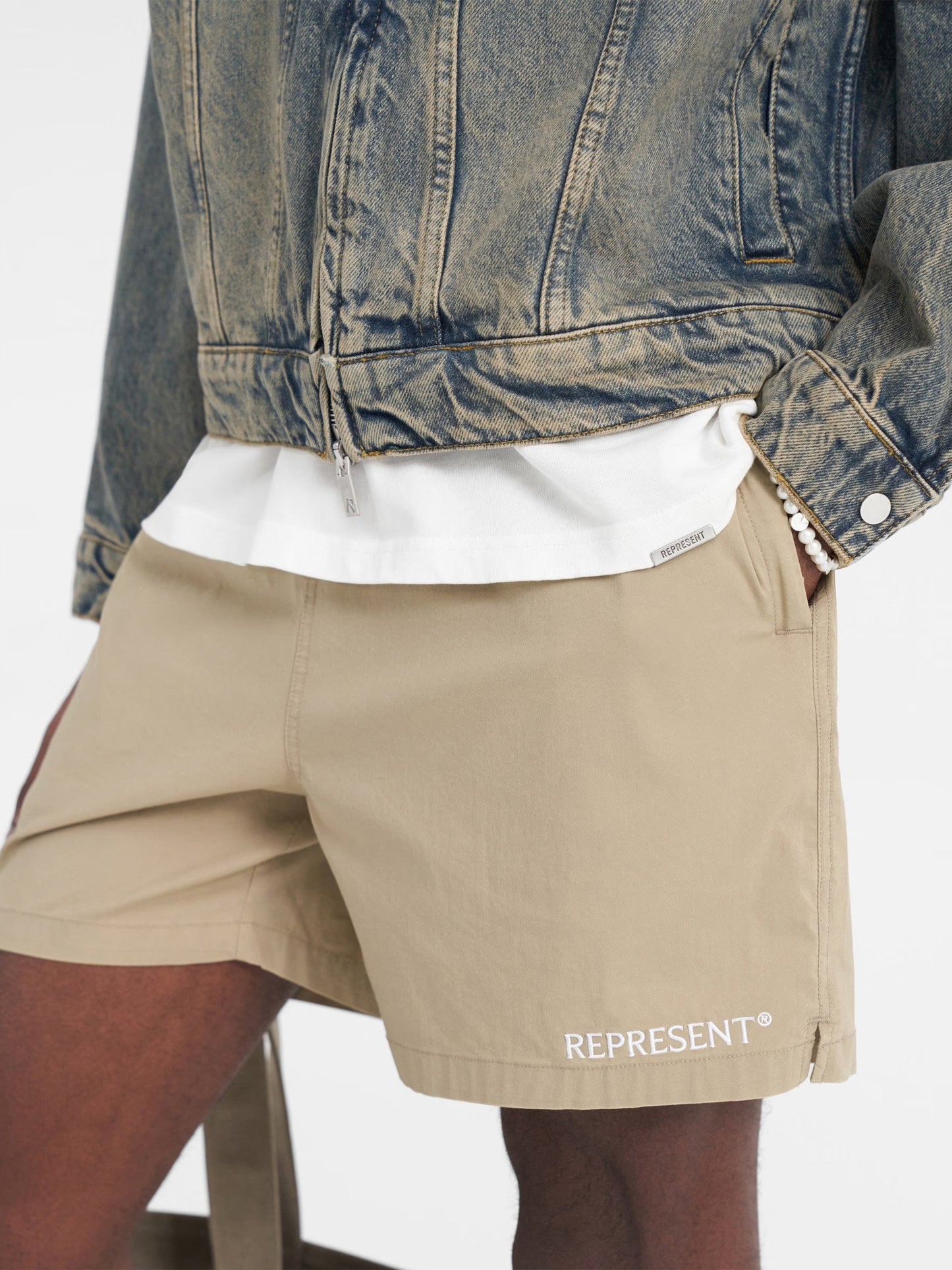 REPRESENT - Logo Shorts mit elastischem Bund