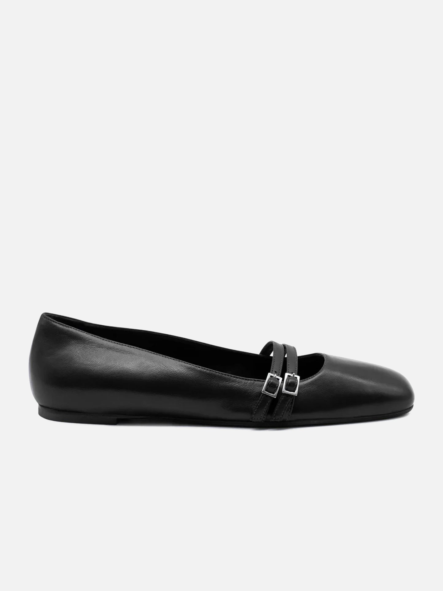 GIABORGHINI - Felice Ballerina mit Riemenverschluss Schwarz – Black