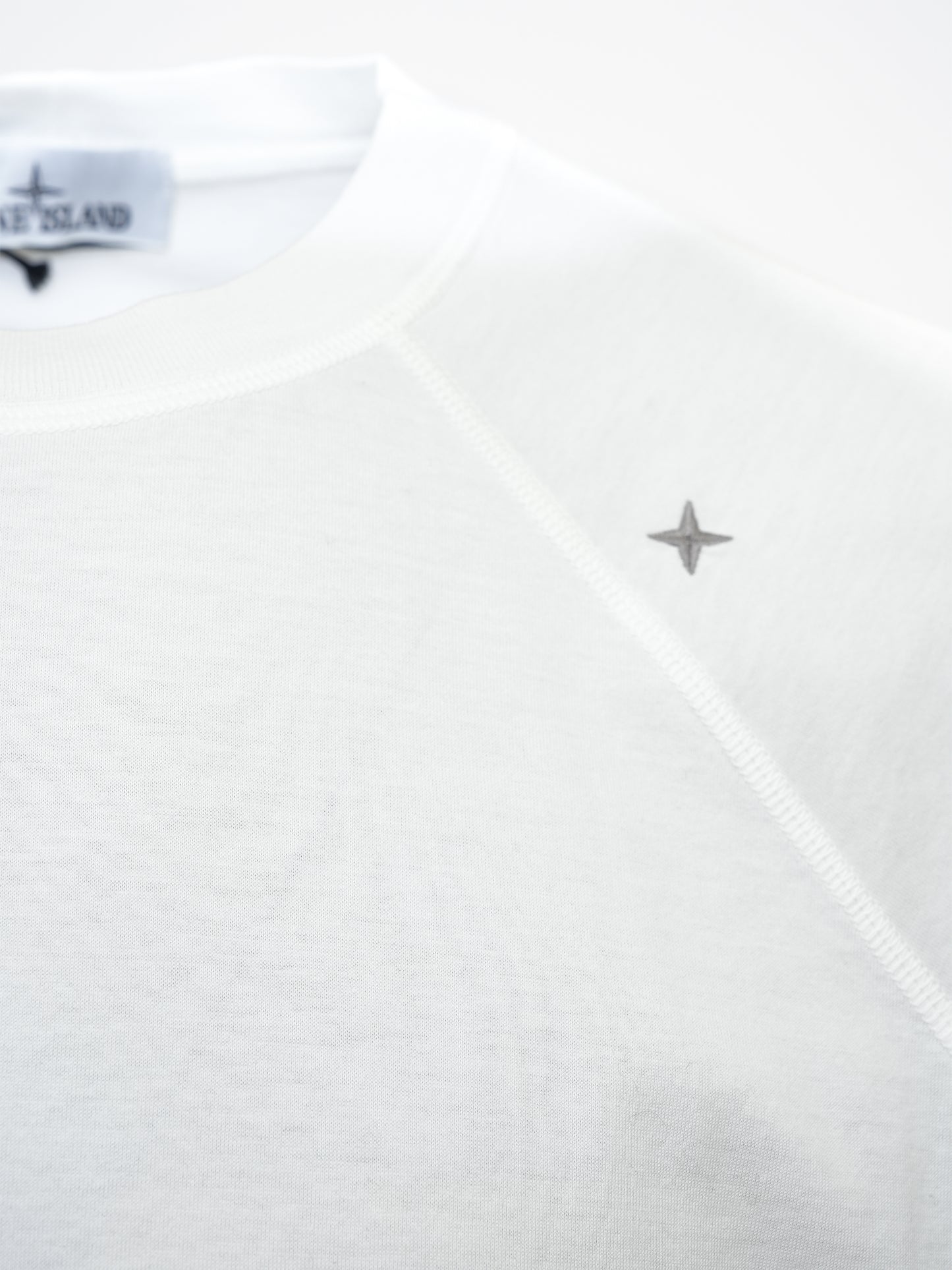 STONE ISLAND - Oversized T-Shirt Stellina mit Logo Weiss – White