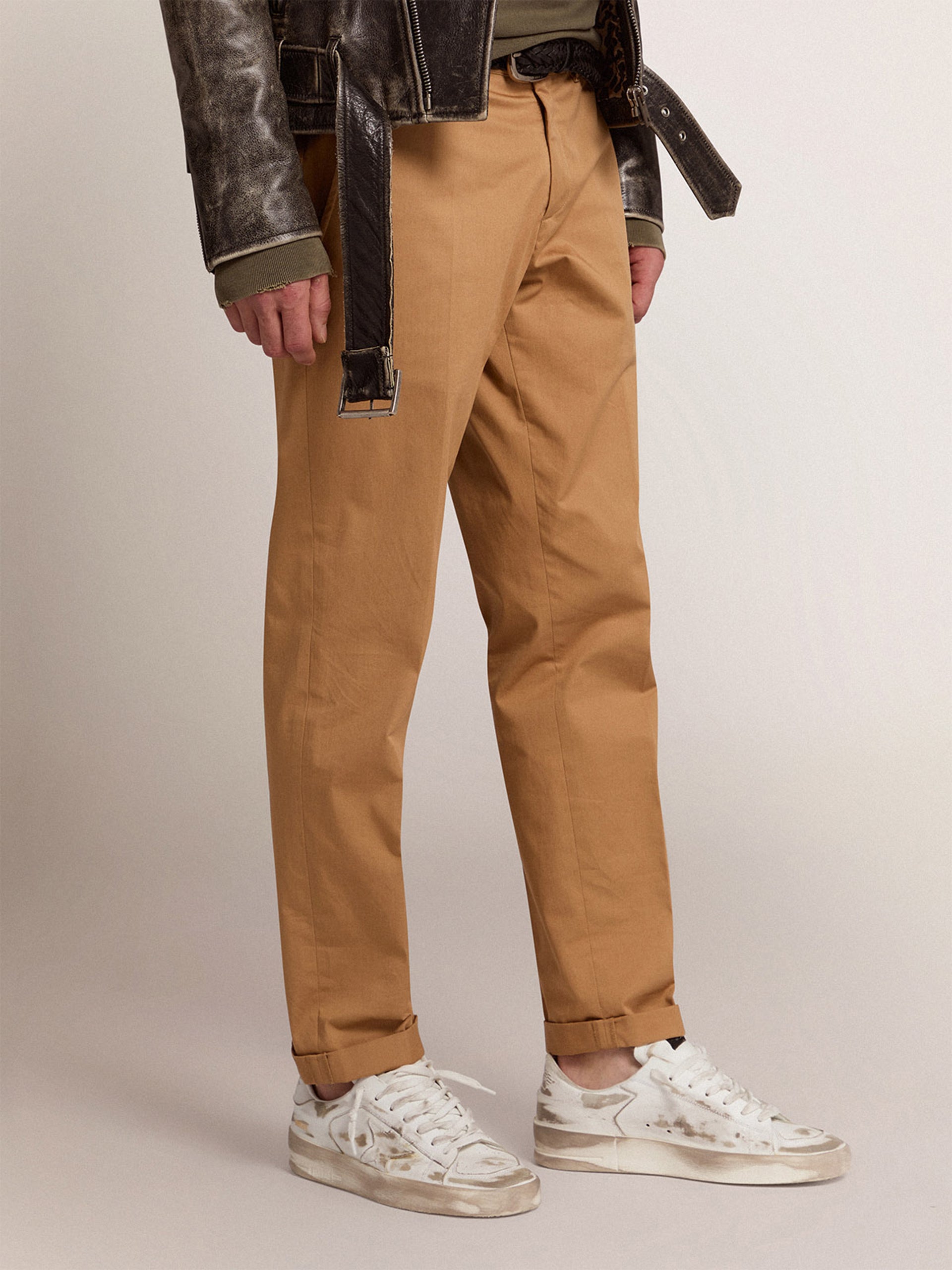 GOLDEN GOOSE - Chinohose mit geradem Bein Beige