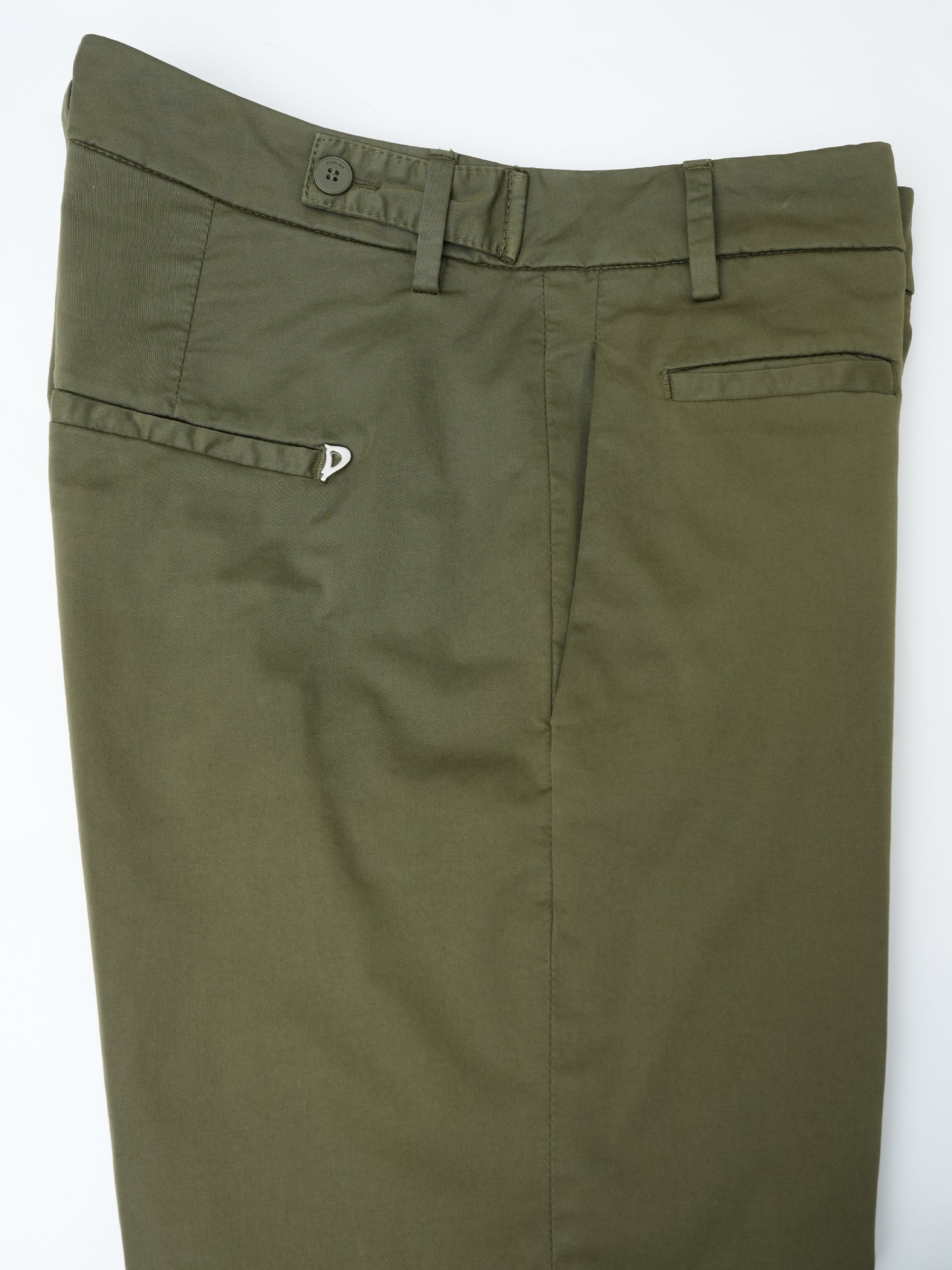 DONDUP - Chinohose Ariel Cropped Oliv – Olive