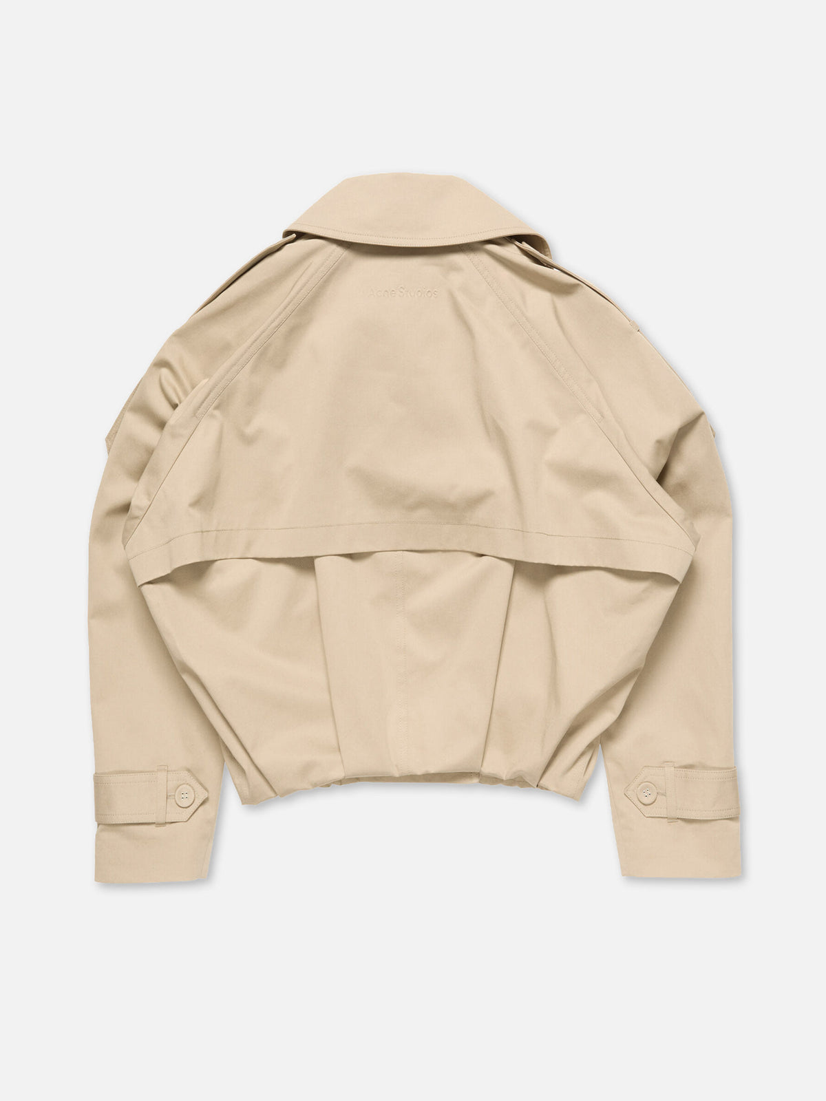 Acne studios Kurzer Trenchcoat aus Twill für Damen Hellbeige
