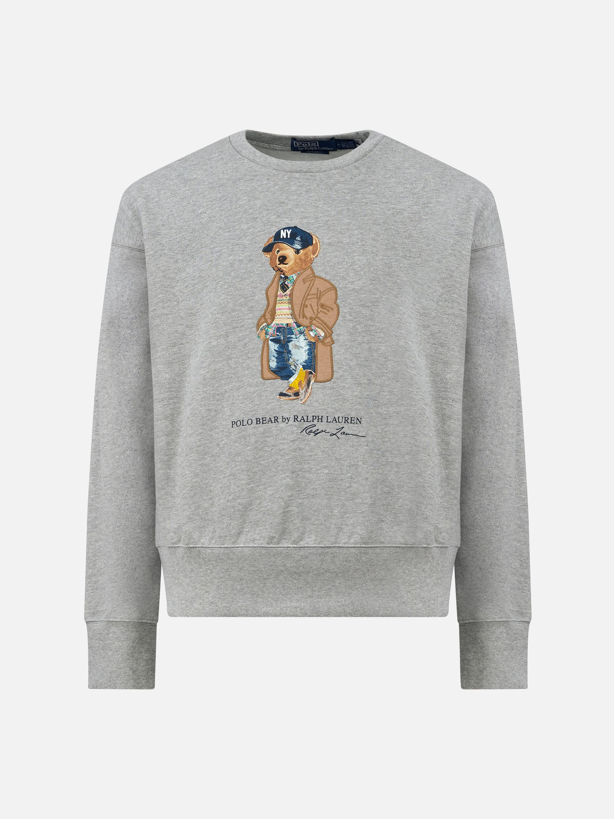 Polo ralph lauren Sweatshirt aus Baumwollfleece mit Polo Bear Hellgrau