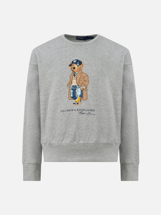 Polo ralph lauren Sweatshirt aus Baumwollfleece mit Polo Bear Hellgrau