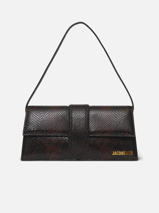 JACQUEMUS - Tasche Bambino Long aus Leder für Damen in Braun Snakeskin