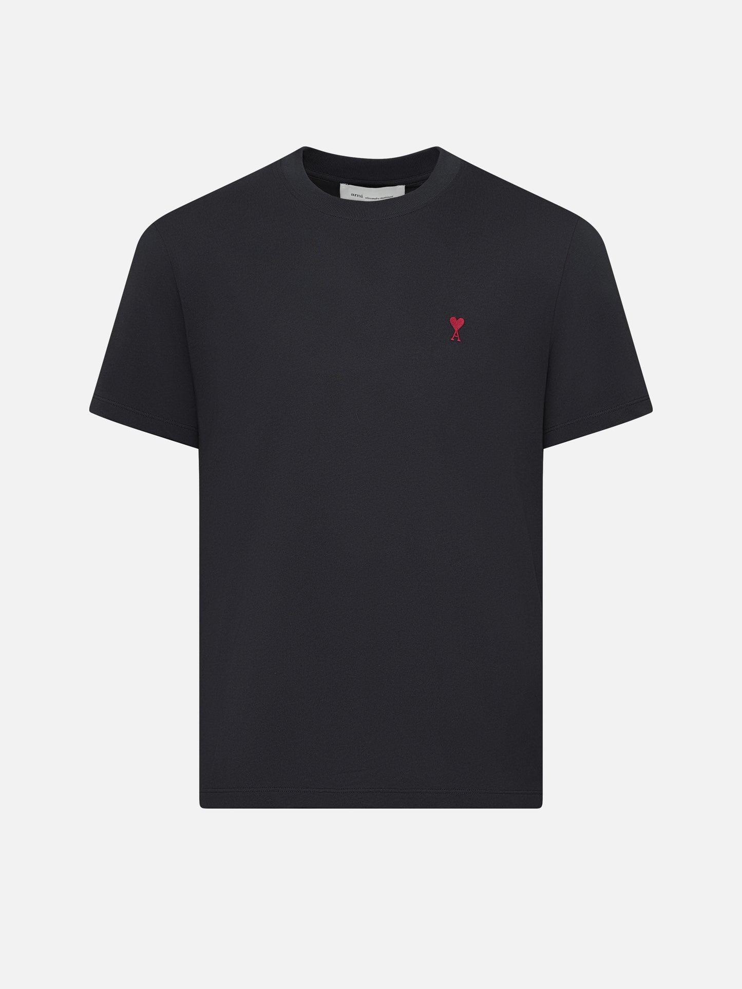 Ami Paris – T-Shirt mit rotem Ami De Coeur Logo Schwarz - Black