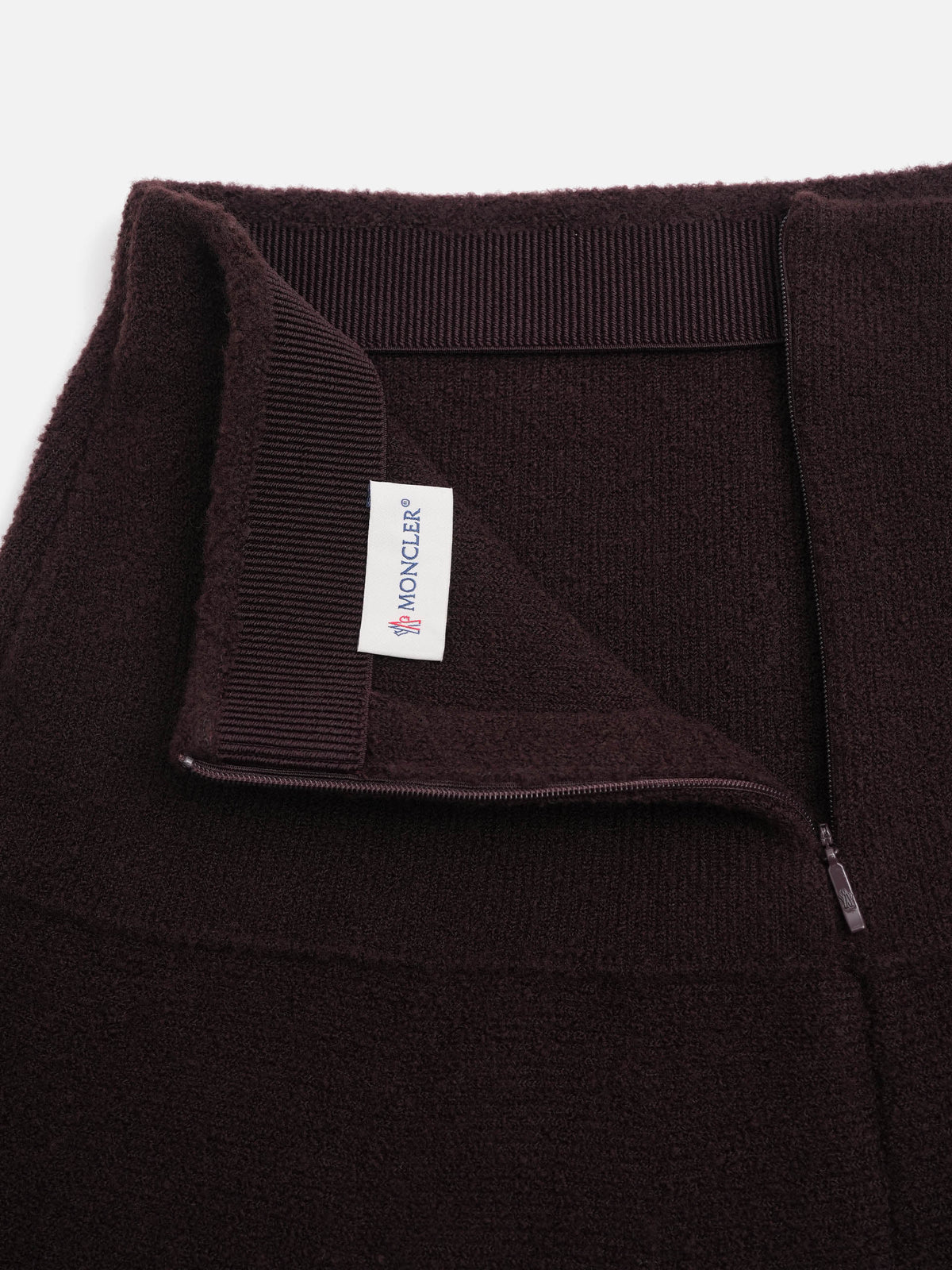 Moncler Midi-Rock aus Bouclé-Strick für Damen Rostbraun