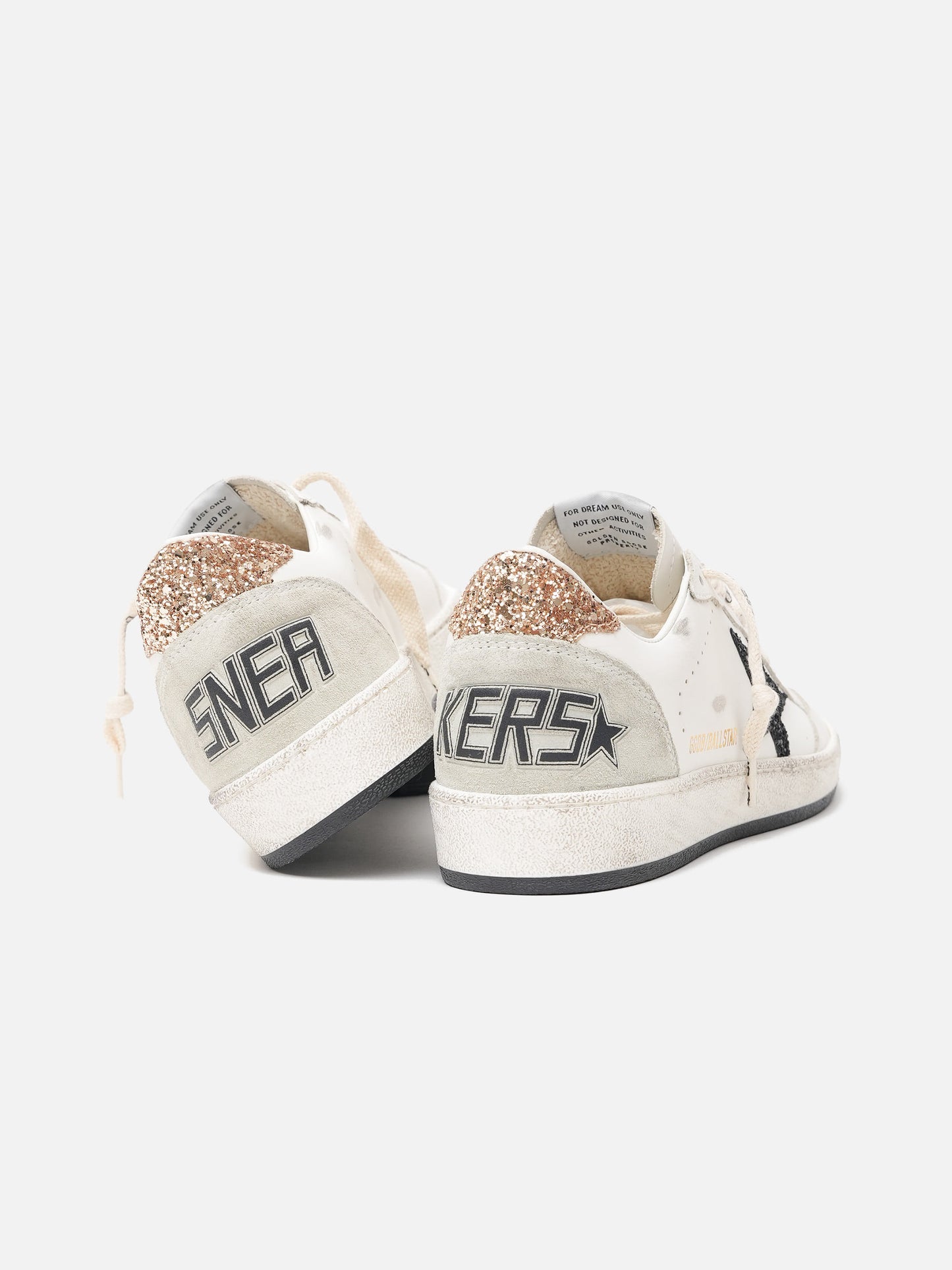 GOLDEN GOOSE - Sneakers Ball Star aus Leder mit Glitter für Damen