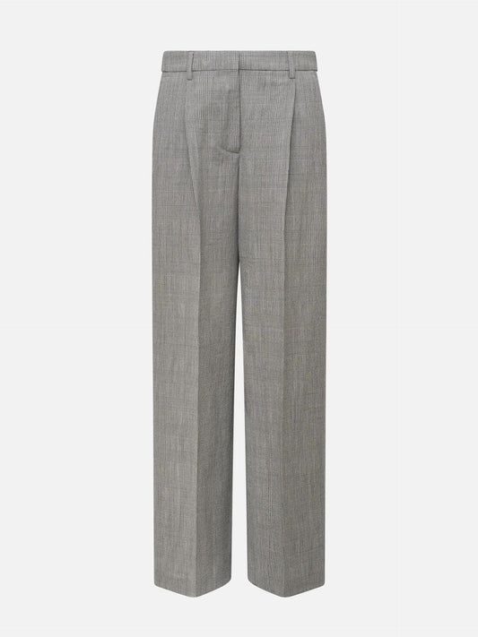 GOLDEN GOOSE - Hose mit Prince-of-Wales-Muster für Damen Hellgrau