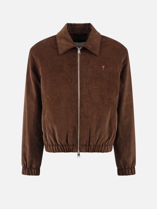 Ami paris Cord-Jacke Ami De Coeur für Herren Braun