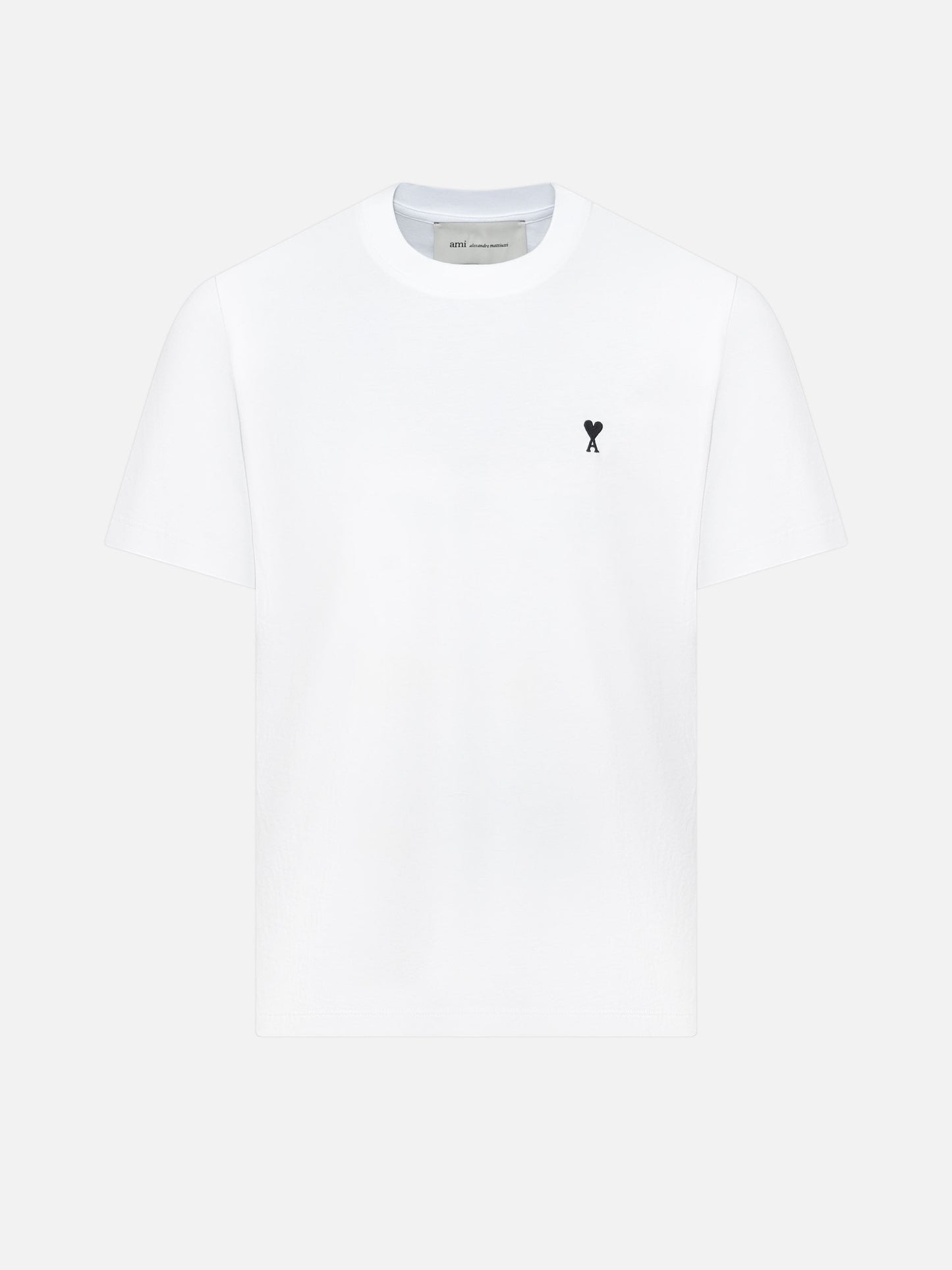 AMI PARIS - T-Shirt Ami De Coeur aus Baumwolljersey White Black
