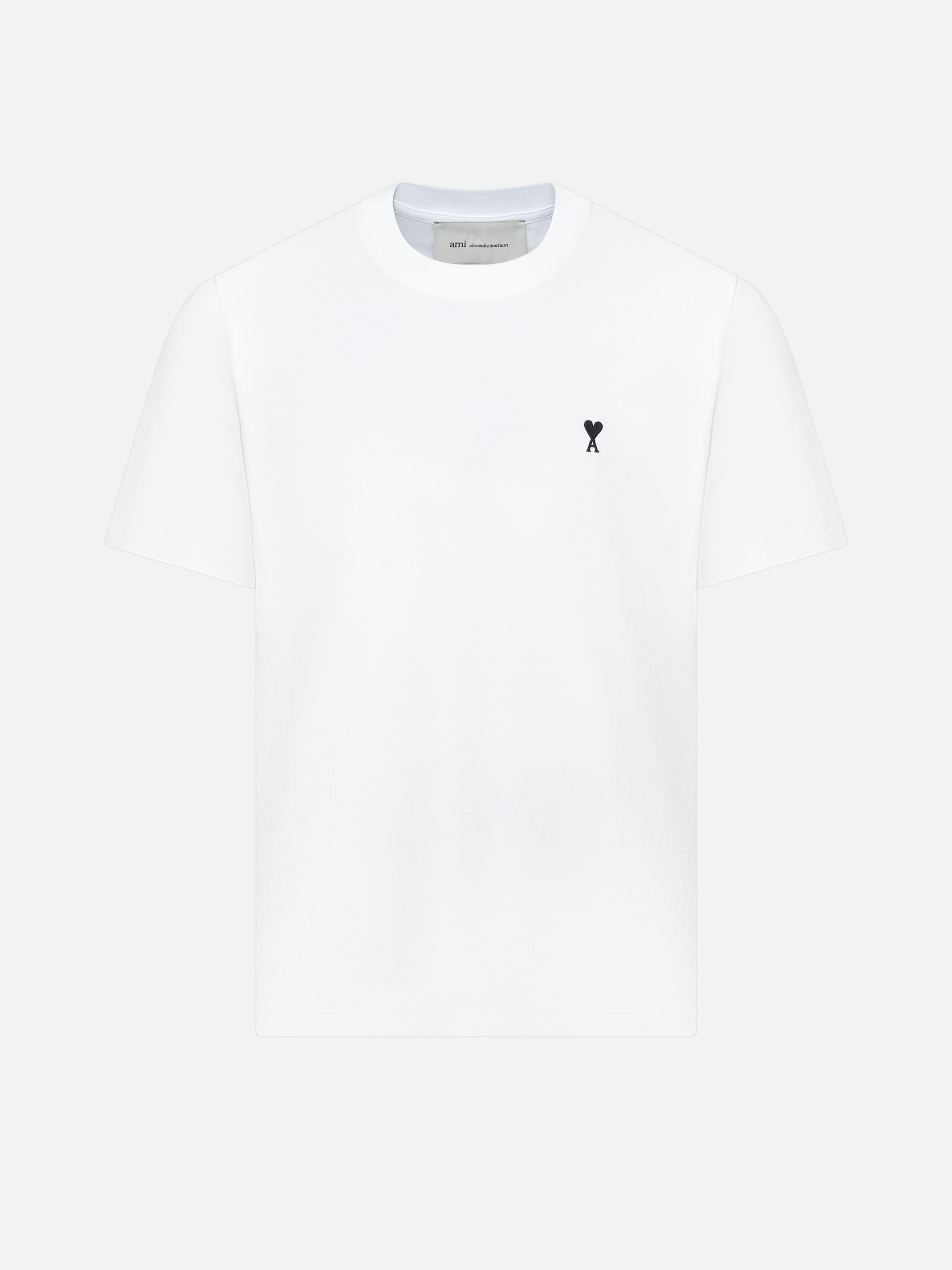 AMI PARIS - T-Shirt Ami De Coeur aus Baumwolljersey White Black
