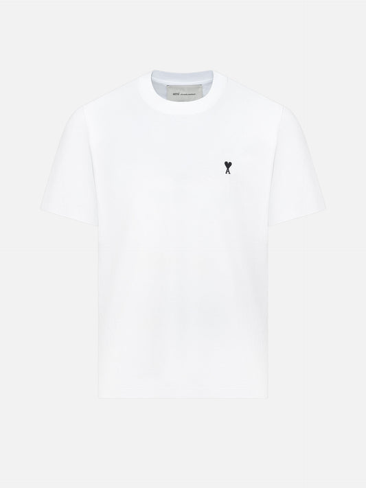 AMI PARIS - T-Shirt Ami De Coeur aus Baumwolljersey White Black