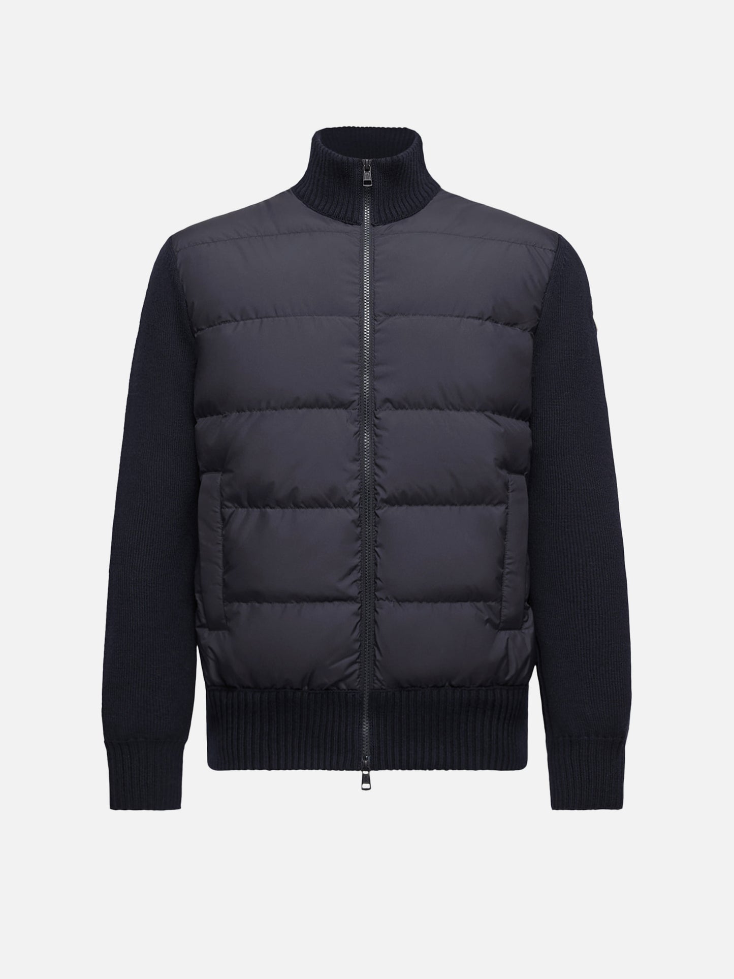 MONCLER - Daunen-Strickjacke aus Wolle für Herren Dunkelblau