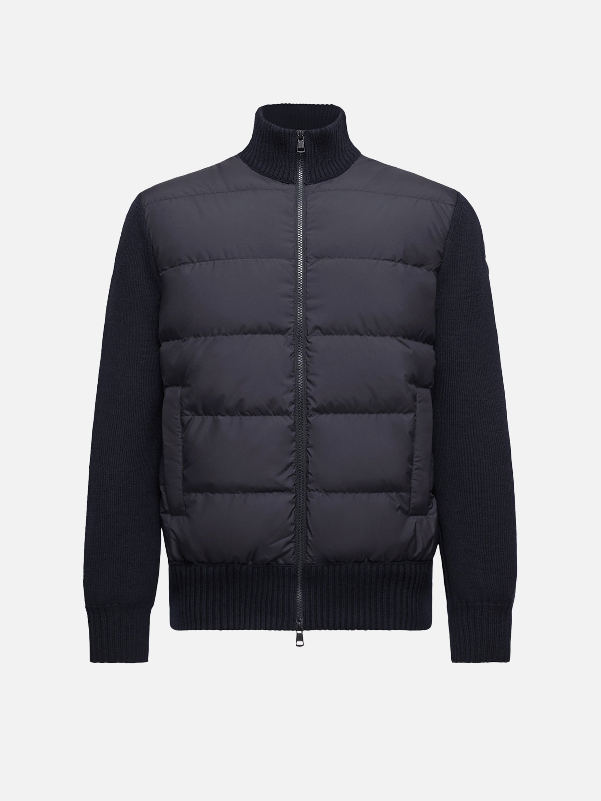 MONCLER - Daunen-Strickjacke aus Wolle für Herren Dunkelblau