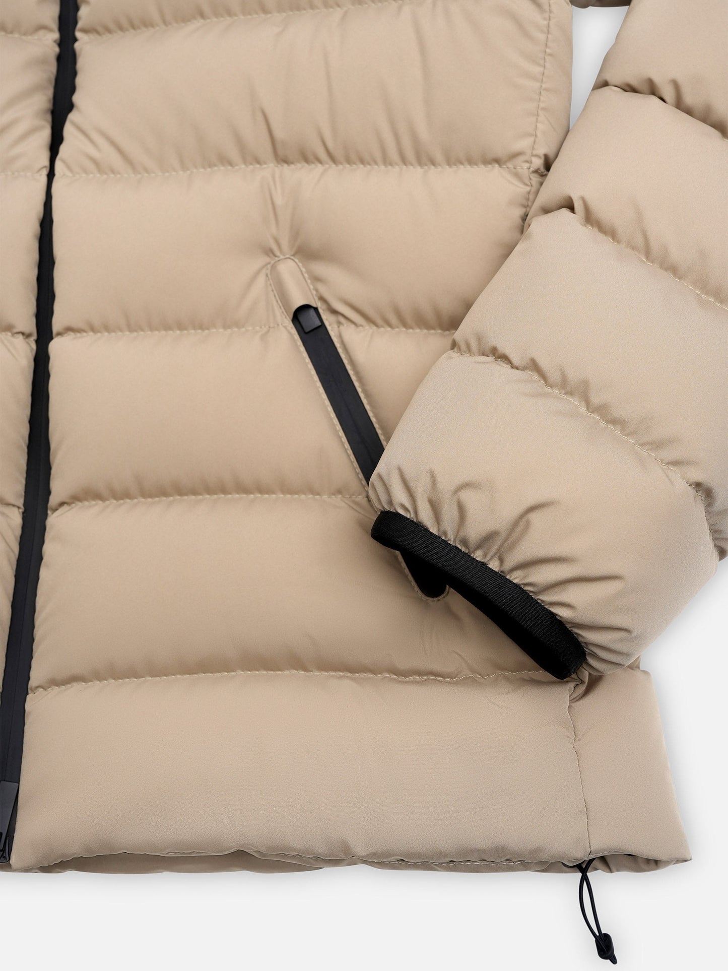 Moncler – Daunenjacke Herbe mit Kapuze für Damen Beige
