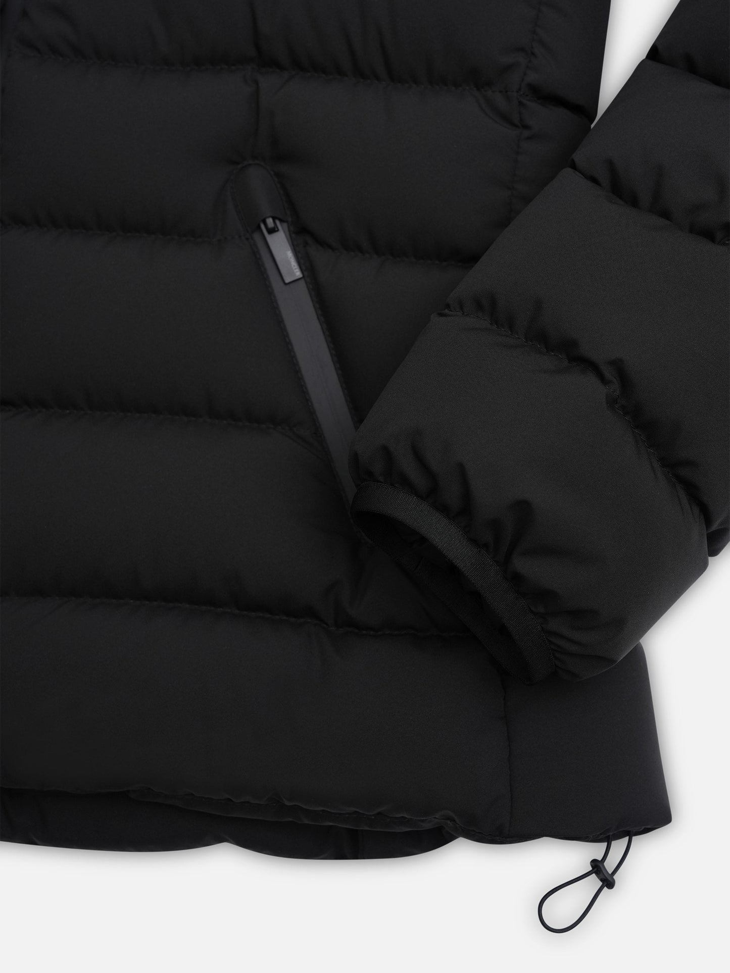 Moncler – Daunenjacke Herbe mit Kapuze für Damen Schwarz - Black