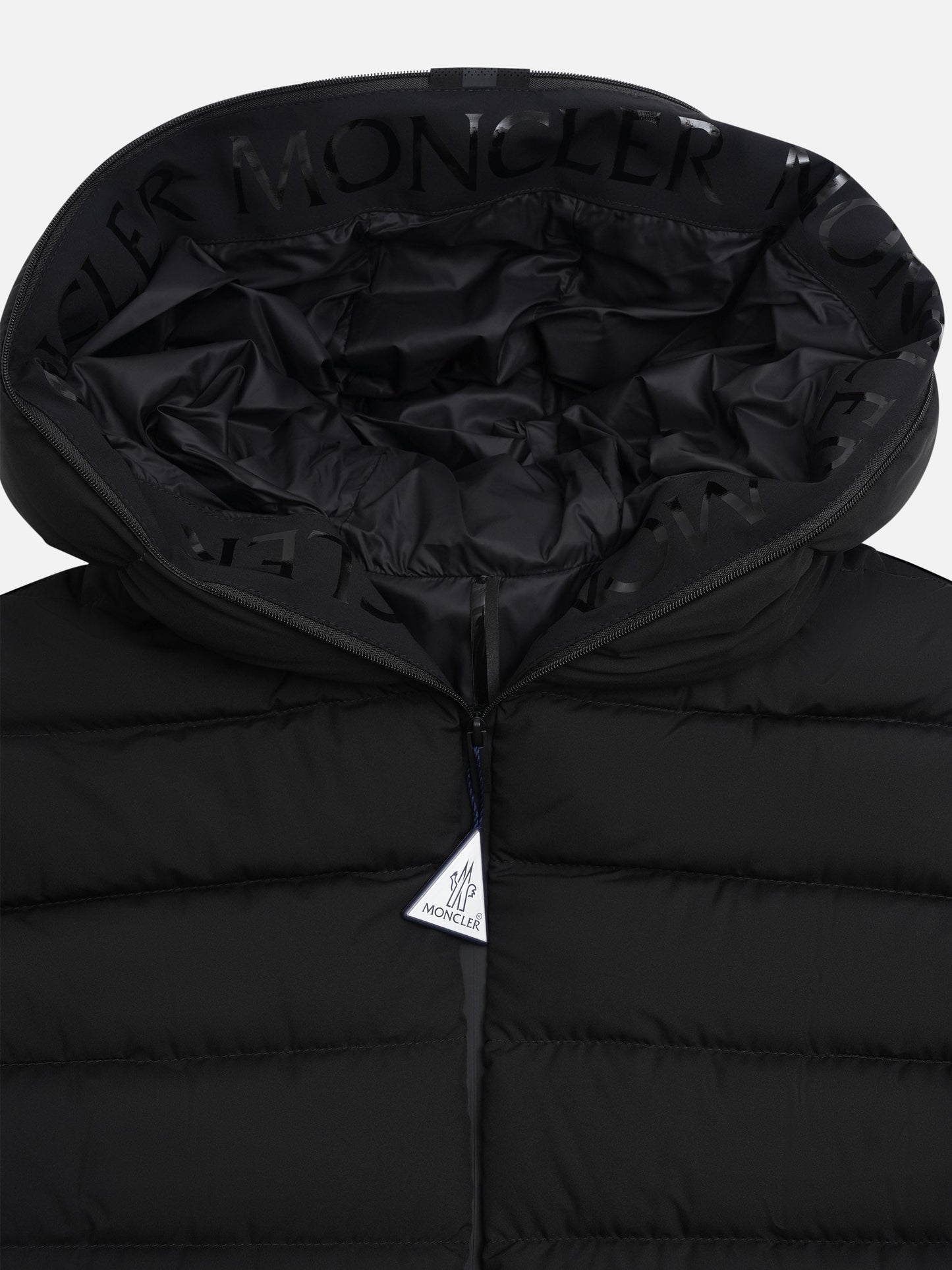 Moncler – Daunenjacke Herbe mit Kapuze für Damen Schwarz - Black