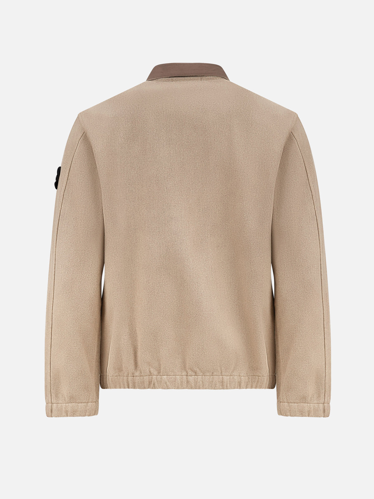 Stone island Hemdjacke aus Woll-Nylon-Flanell für Herren Hellbeige