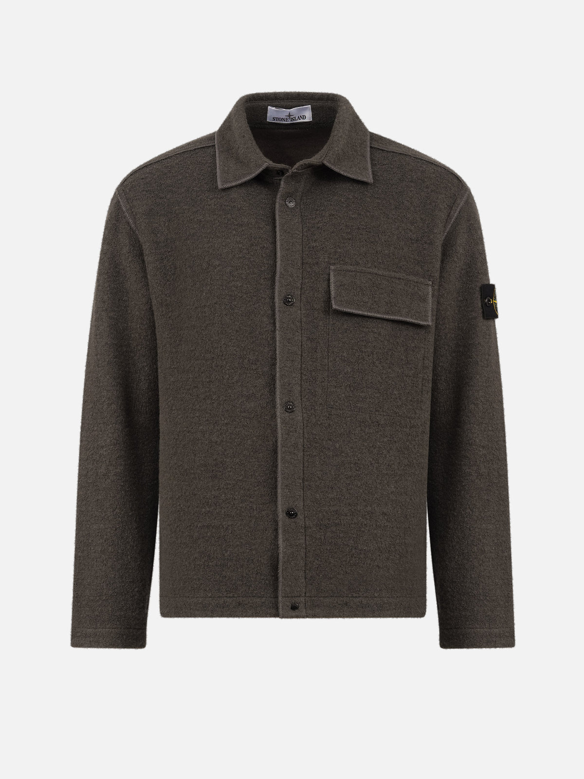 Stone island Overshirt aus Woll-Bouclé für Herren Grau-Braun