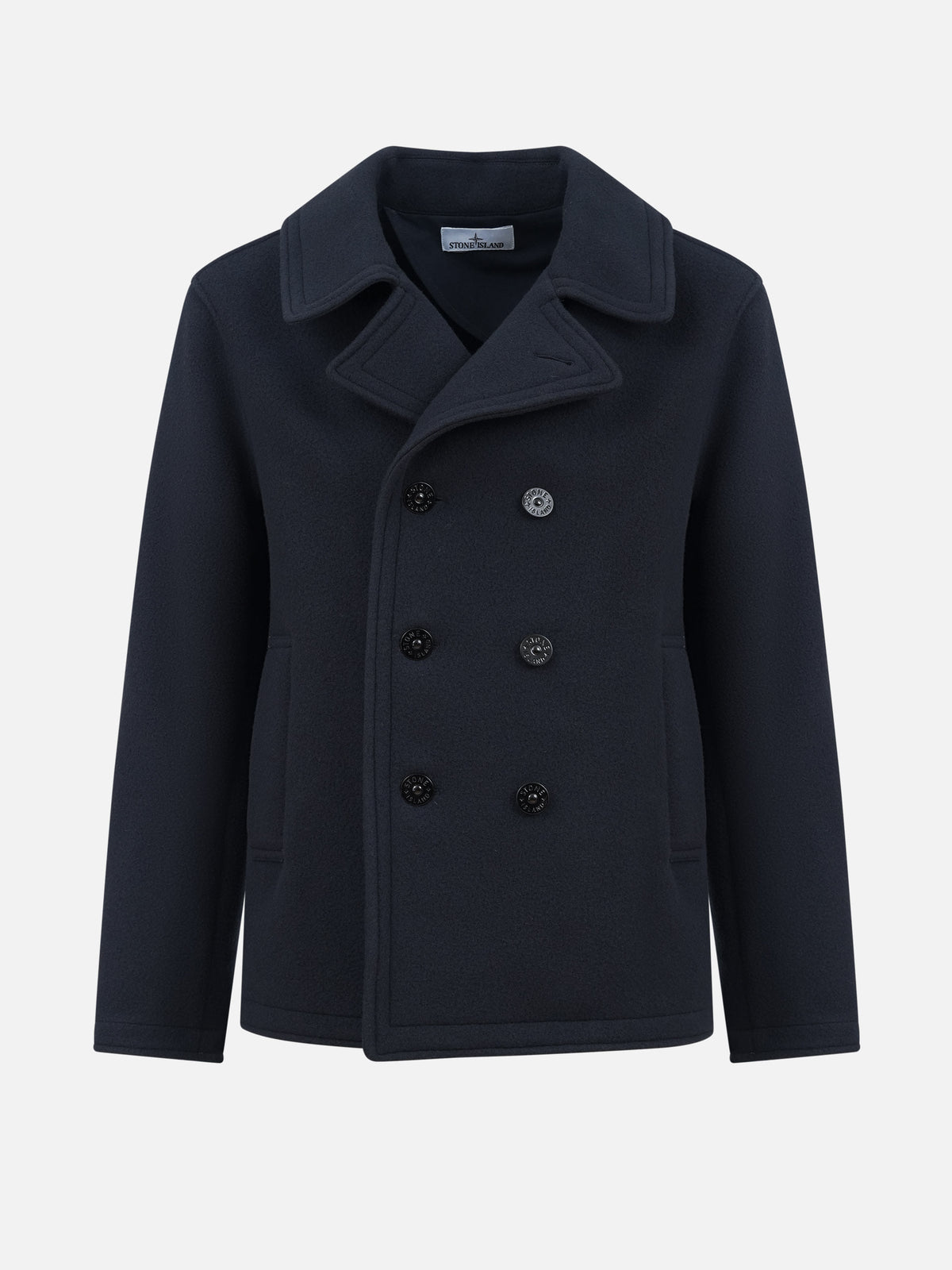 Stone island Peacoat aus Woll-Kaschmir-Mix für Herren Dunkelblau