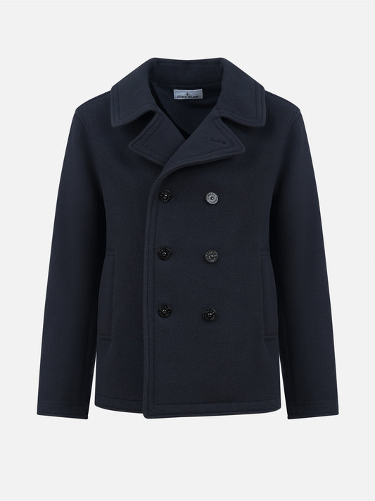 Stone island Peacoat aus Woll-Kaschmir-Mix für Herren Dunkelblau