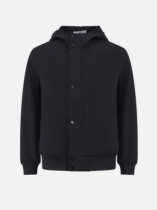 Stone island Kapuzenjacke Soft Shell-R für Herren Schwarz