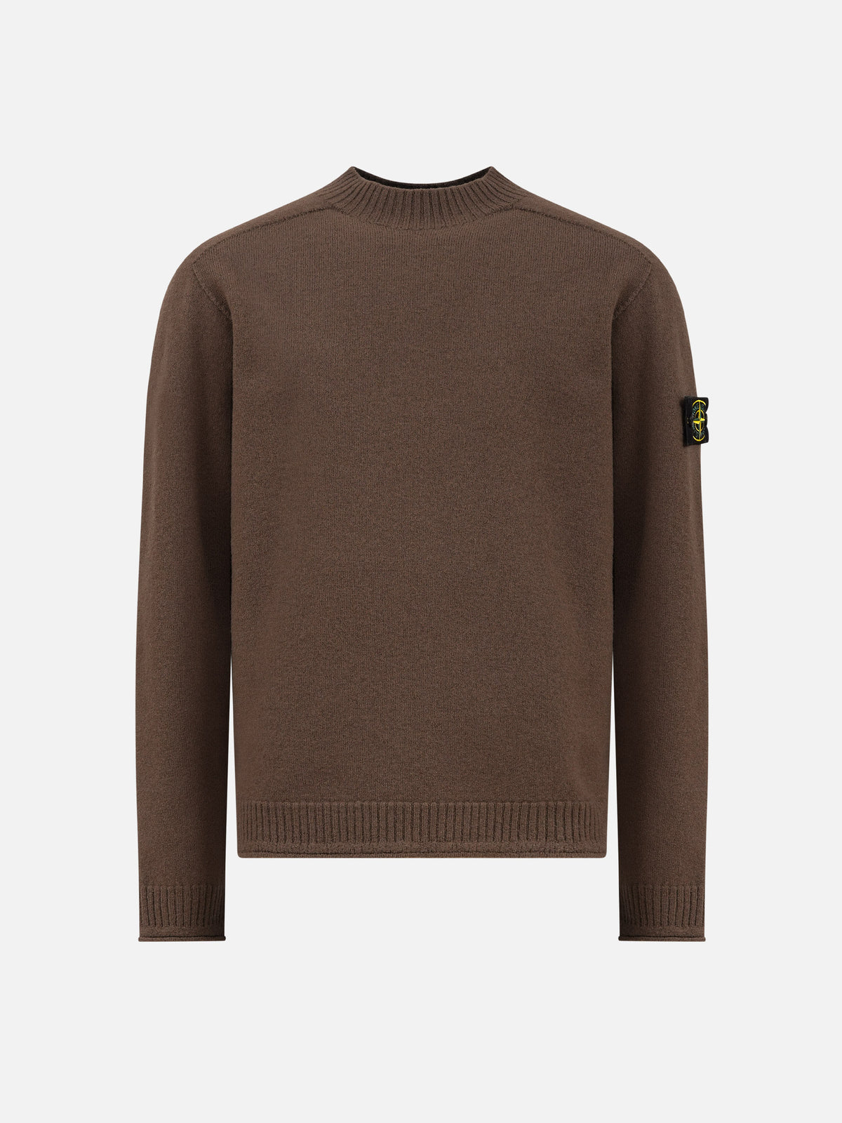 Stone island Pullover aus gewalkter Wolle für Herren Braun