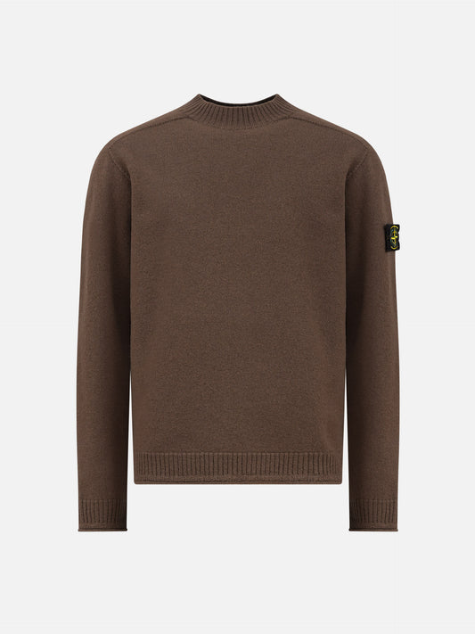 Stone island Pullover aus gewalkter Wolle für Herren Braun