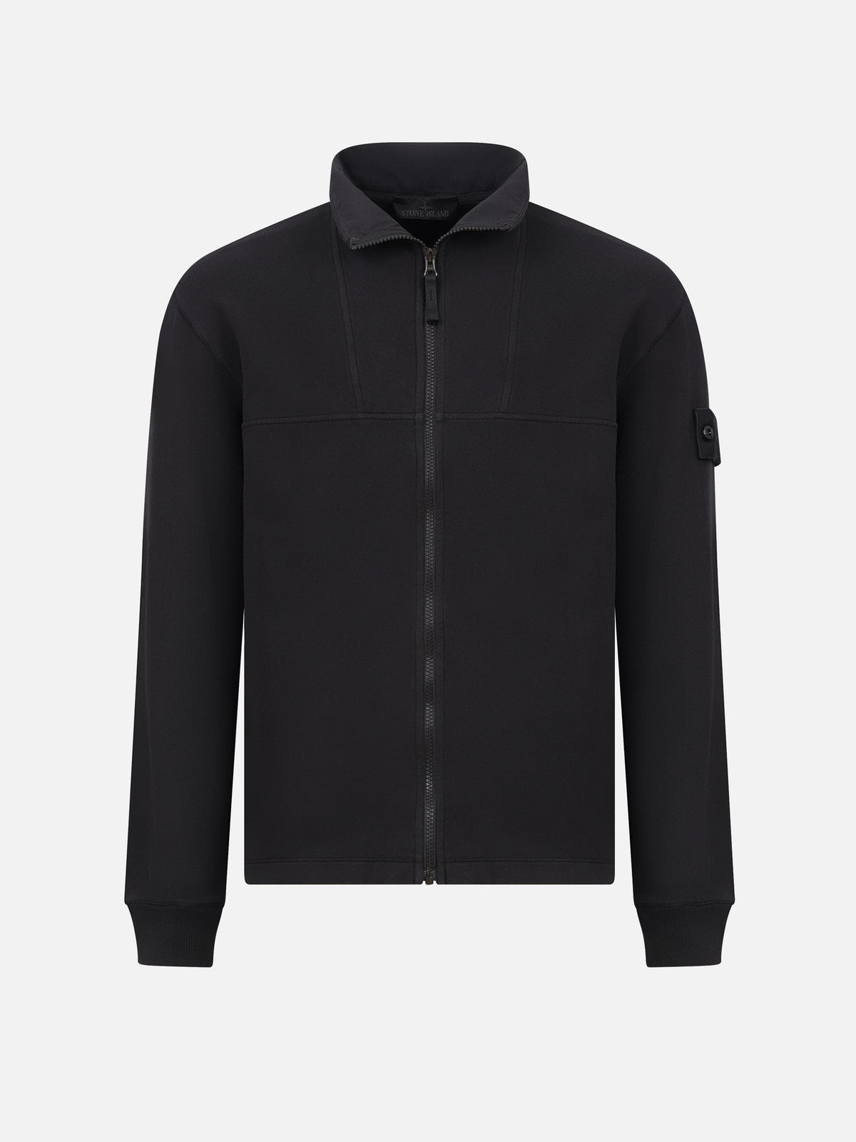 Stone island Trainingsjacke Ghost aus Baumwollfleece für Herren Schwarz