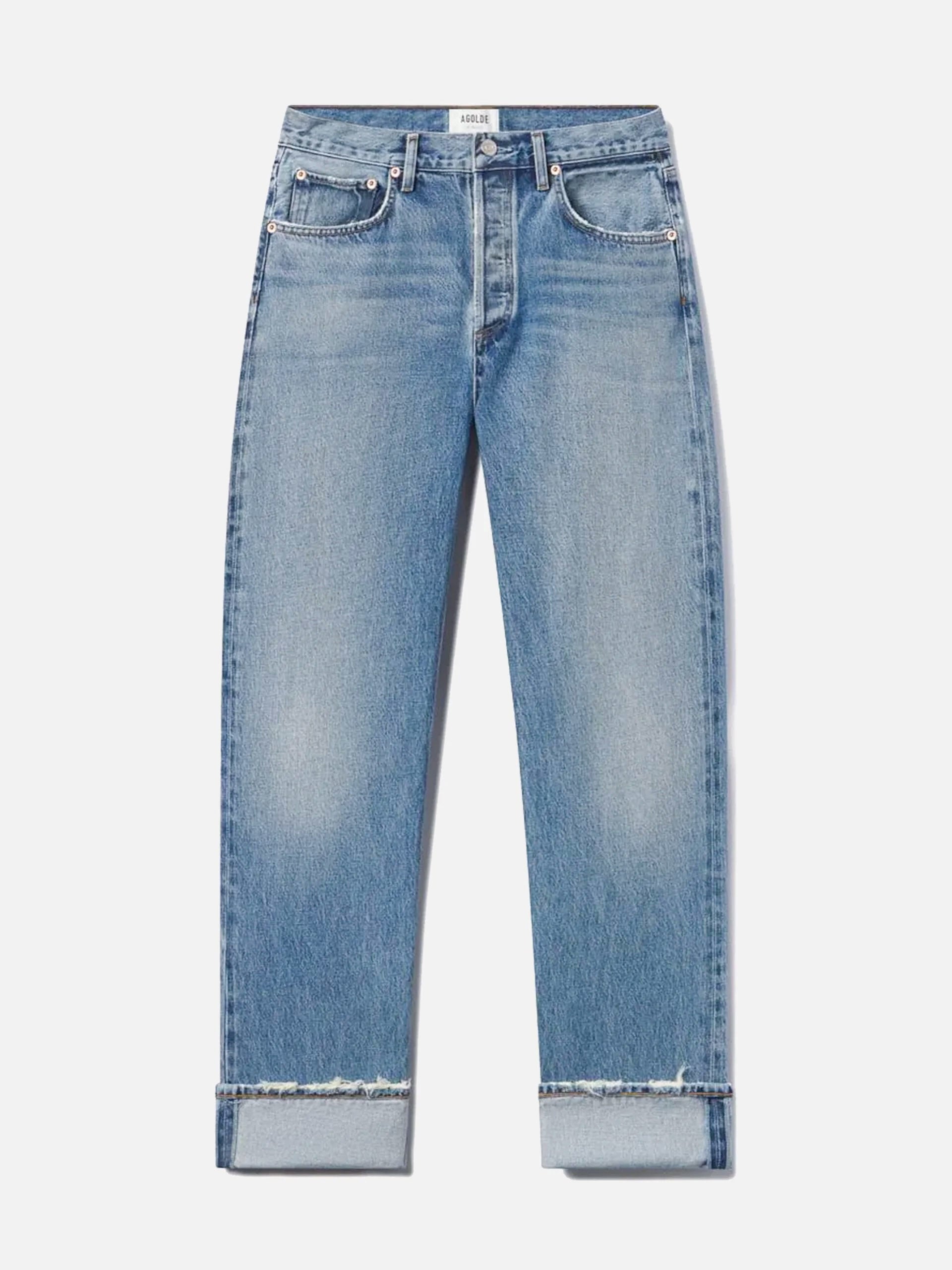 AGOLDE - Gerade Jeans Fran Low Slung für Damen in Blau - Blue