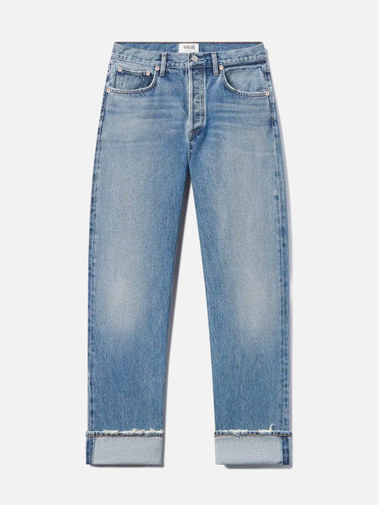 AGOLDE - Gerade Jeans Fran Low Slung für Damen in Blau - Blue