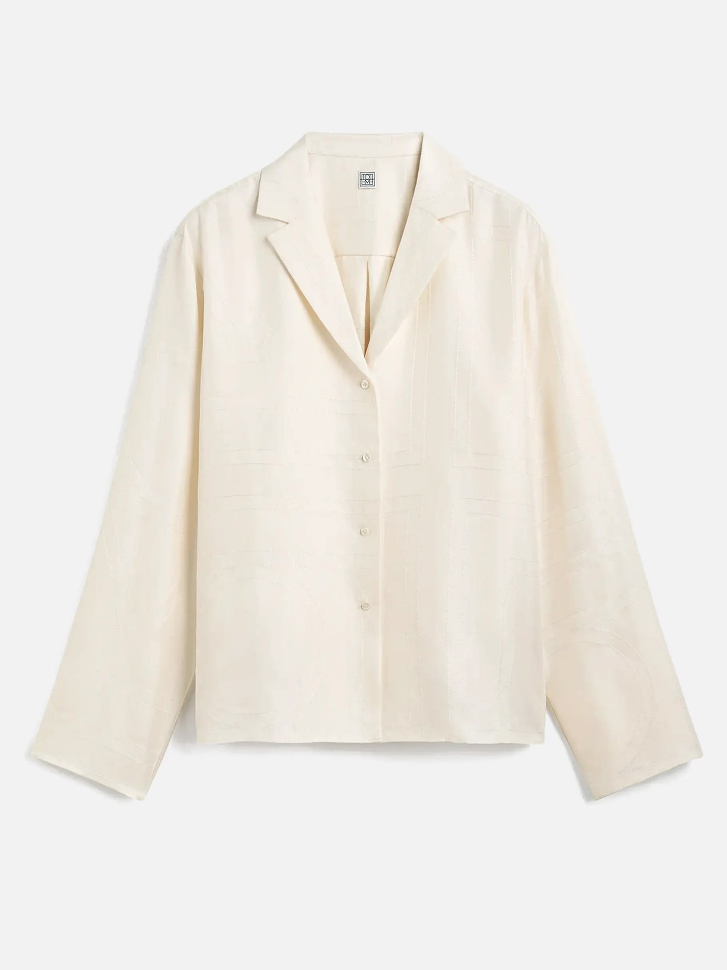 TOTEME - Seidenhemd mit Monogramm für Damen Creme - Cream