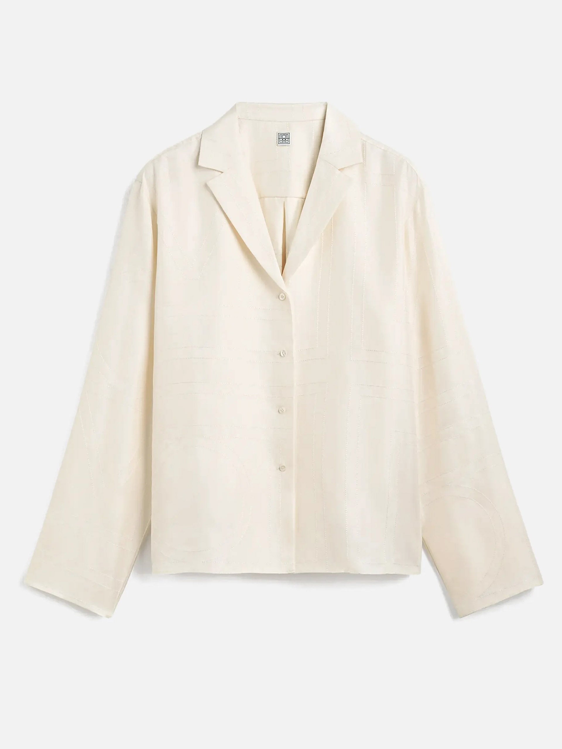 TOTEME - Seidenhemd mit Monogramm für Damen Creme - Cream