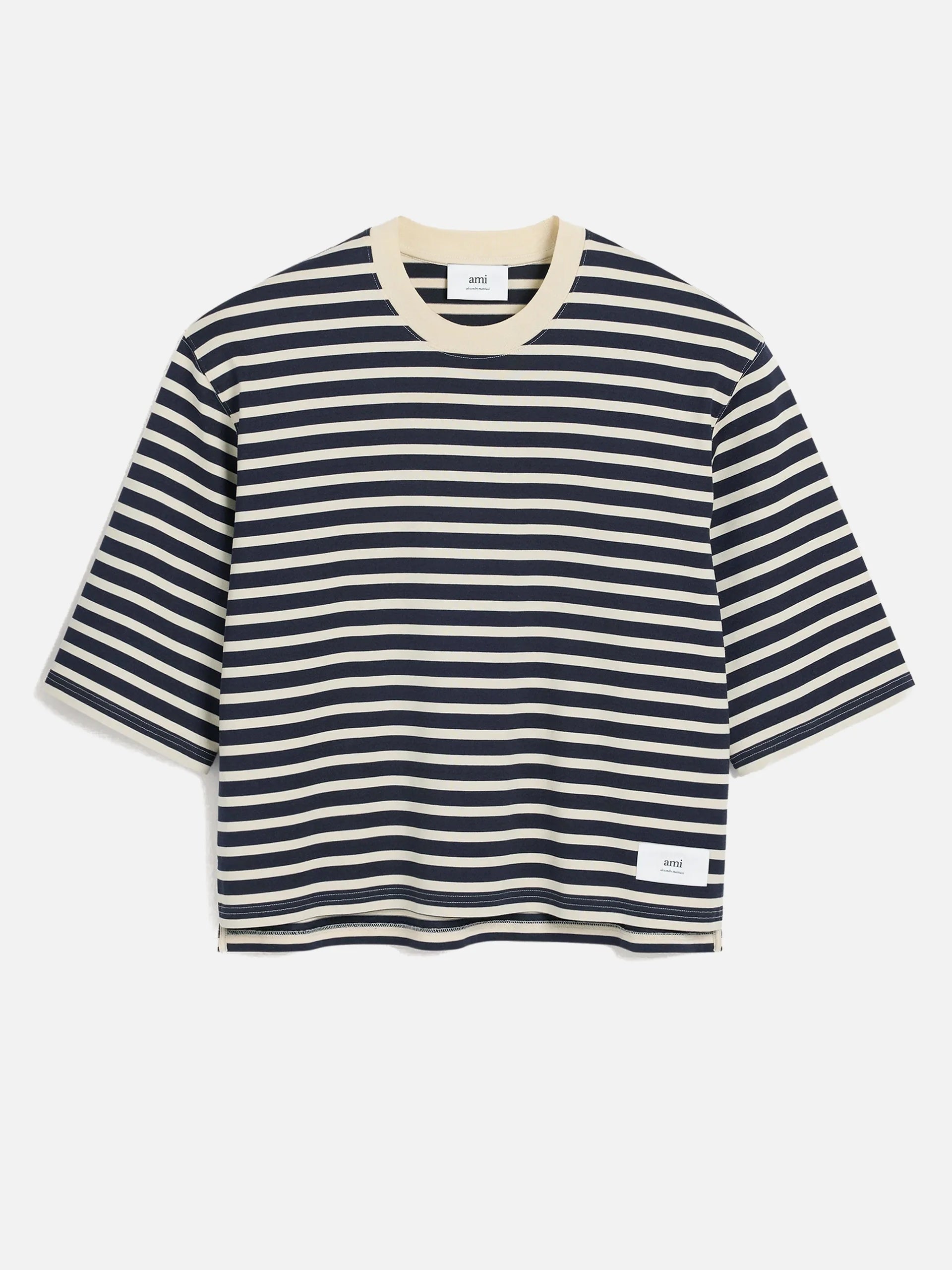 AMI PARIS - Oversized-T-Shirt mit Streifen aus Baumwolle