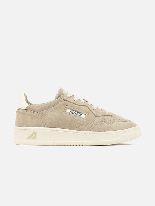 AUTRY - Sneakers Medalist Low aus Veloursleder für Damen Beige / Weiß