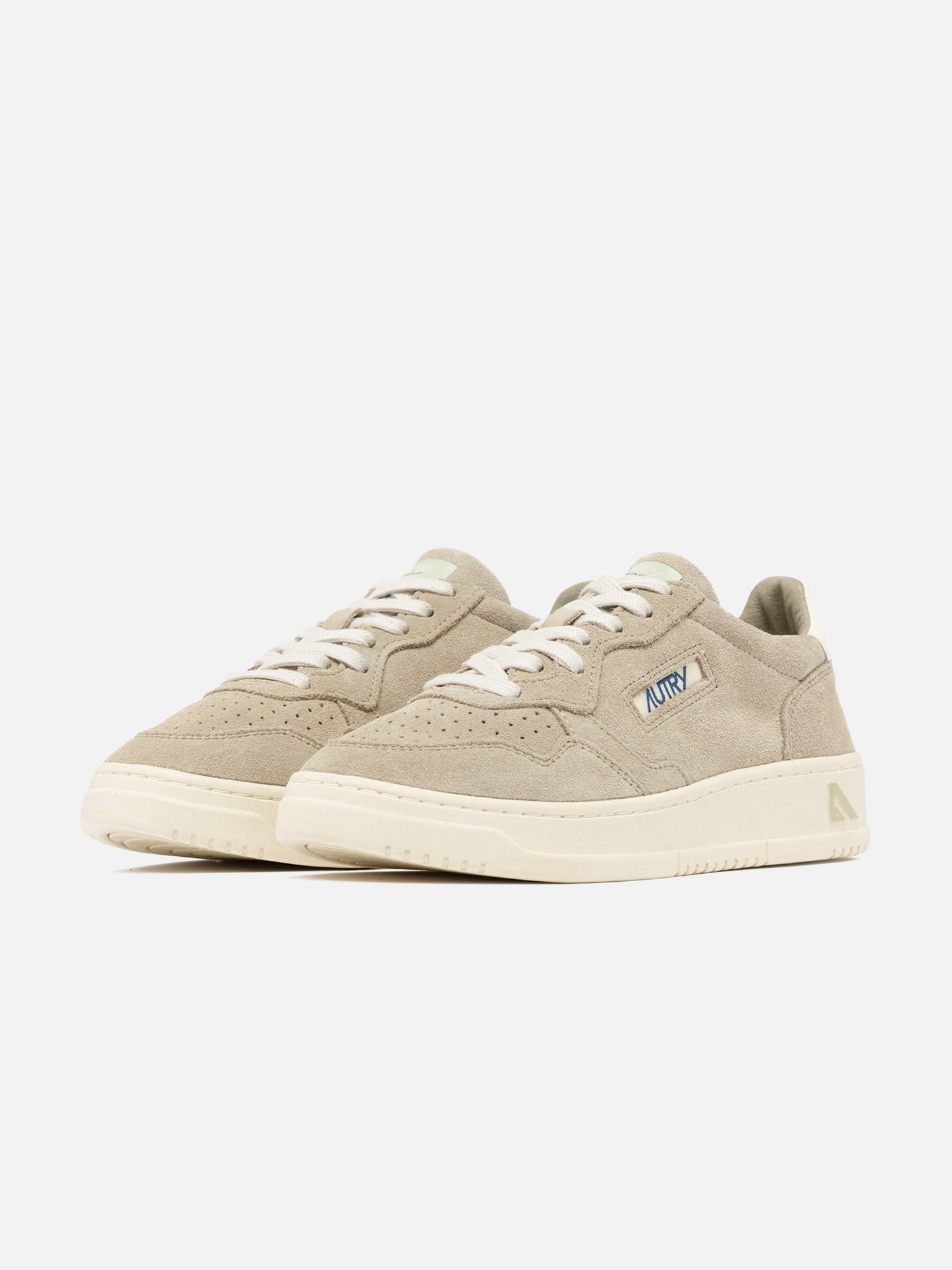 AUTRY - Sneakers Medalist Low aus Veloursleder für Damen Beige / Weiß