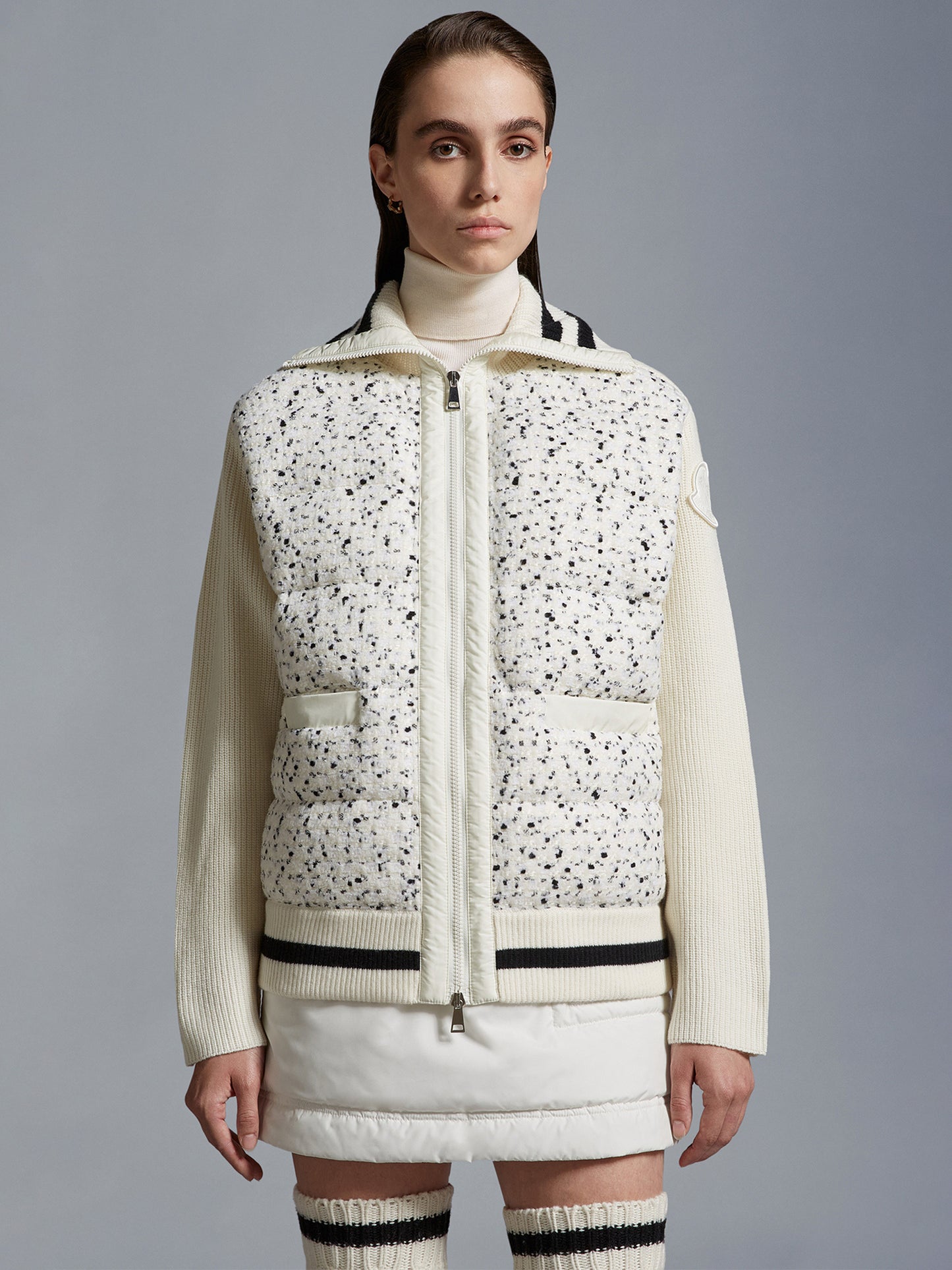 MONCLER - Tweed-Cardigan mit Logo